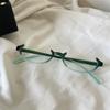 Gafas Ovaladas Rojas de Media Montura de las Spice Girls Japonesas Cosplay de Anime para Mujer Marco Decorativo para Foto Secundaria No Cinematográfica
