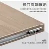 Marco de Aluminio Sin Rieles Invisible Puerta de Vidrio Madera Cocina Baño Puerta Corredera Sin Rieles Accesorios de Ferretería para Puerta Fantasma Completa