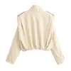 Chaqueta de doble botonadura simple elegante estilo coreano de color liso para mujer, novedad de primavera 2026, transfronteriza de AliExpress 5063701