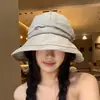 Sombrero plegable casual con pliegues para mujer, Primavera y Verano, Ligero, Transpirable, Ala ancha, Adelgazante del rostro, Protección solar, Sombrero de pescador