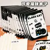 Lindo Gato Negro Mini Tapa Blanda Estudiante Dibujos Animados Rayado Bolsillo Cuaderno de Notas Alta Calidad Recompensa Papelería Pequeño Cuaderno Venta al por Mayor