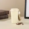 Taza de Café de Acero Inoxidable 304, de Aspecto Elegante y Aislante, Taza de Lirio del Valle con Cuerda para Transportar, Taza Portátil, Taza para Coche