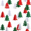 Árvore de Natal de papel em flor tridimensional de três camadas de 4m Decoração de Festa de Natal Decoração de Natal Bandeira de Árvore de Natal vermelha e branca verde