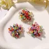 Super estilo de hada, verano, grava de cristal colorida, racimos de flores con cuentas, aretes de nicho DIY, pasadores para el cabello, broches, accesorios de flor para zapatos