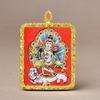 Colgante Thangka del Tíbet Zakilam Cuadrado Aleación de Acero de Titanio Oro Varios Patrones de Minerales Puede Elegir Directo de Fábrica