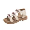 Sandálias Romanas Sapatos de Princesa Tecidos para Meninas Lolita Laço Tendência Verão 2026 Sandálias de Bico Aberto Moda Novo Estilo