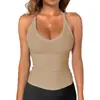 Camiseta de tirantes acanalada para mujer, estilo básico de verano, camisola sexy ajustada, camiseta de tirantes para usar como prenda exterior con cuello en V, transfronteriza europea y americana 2026