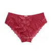 Talla europea y americana Amazon encaje estilo francés hueco sexy algodón en la entrepierna tiro medio levanta glúteos transpirables bragas para mujer