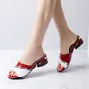 Sandalias de Boca de Pez de Comercio Exterior con Tacón Grueso, Sandalias Elegantes para Mujer, Nueva Moda de Verano, Sandalias Cuadradas con Tacón para Exteriores para Mujer