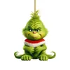 Adornos para coche temáticos del Grinch de dibujos animados transfronterizos, decoraciones para el árbol de Navidad y artículos de decoración para el hogar
