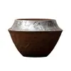 Estilo Silencioso Cerâmica Grossa Japonesa Tanque de Borra de Chá para Água de Construção Pontão de Água Acessórios para Cerimônia do Chá Tanque de Armazenamento de Água de Lama de Rocha Velha Bolha Seca Cerâmico