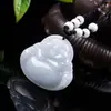 Pingente Budista Autêntico de Jadeíta Birmanesa Grau A Tipo Gelo para Mulheres, Pingente de Jade para Casais, Pingente de Presente, Atacado de Fábrica Tipo Gelo