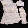 2025 Pijama Nuevo para Niñas Primavera y Otoño Manga Larga Algodón Nube Fino Dibujos Animados Niñitas Conjunto de Ropa para el Hogar