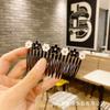 Pente de franja adulto estilo coreano com dentes antiderrapante grampo de cabelo todos os acabamentos combinados pente de cabelo quebrado temperamento antiderrapante acessórios para cabelo cocar