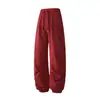 Pantalones Populares de Seda de Hielo de Alto Volumen Verano Delgados Pantalones Paracaídas 2025 Nuevo Estilo Hong Kong Jogger Tejido Ropa de Trabajo Deportiva