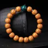 Pulsera de Cuentas de Cabeza de Mono de Material Llama de Dragón Premium, Cuentas Perfectamente Redondas Brillantes, Pulsera Budista Suave Envuelta en el Dedo para Hombre Retorcida a Mano Venta al por Mayor