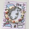 Pulsera de cuentas de piedra natural con estrella para mujer, diseño de nicho de lujo ligero, pulsera linda para amigas, estudiante, pulsera de dopamina