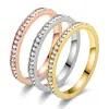 Moda Europea y Americana 2023 Nuevo Nicho Banda Estrecha Anillo Completo de Diamantes Anillo para Meñique de Mujer Fabricante de Origen Descuentos por Cantidad