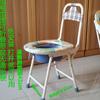 Suministros del Fabricante Silla de Inodoro Portátil, Respaldo Alto, Silla de Inodoro Plegable para Mujeres Embarazadas, Personas Mayores y Discapacitadas en Casa