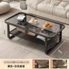 Mesa de Centro Sala de Estar Doméstico Apartamento Pequeno Mesa 2025 Novo Moderno Simples Criativo Quadrado Vidro Temperado Mesa de Centro Mesa
