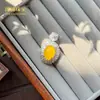 Pingente de calcedônia de ágata amarelo gelo em forma de ovo de pombo, colar de jade de ágata feminino, suprimento para live stream, múltiplos estilos disponíveis