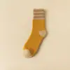 Calcetines Gruesos de Rizo para Hombres y Mujeres, Calcetines Gruesos de Felpa con Forro Polar hasta la Mitad de la Pantorrilla, Calcetines Rayados Cálidos de Invierno y a Prueba de Frío hasta la Mitad de la Pantorrilla