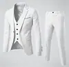 Traje Traje para Hombre Otoño e Invierno Delgado Traje de Tres Piezas Traje de Boda para Novio Traje para Padrino de Boda Ropa Profesional para Hombre Ropa Formal