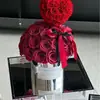 [En Stock] Nuevo Producto Cubo de Abrazo con Lazo Mediano Caja de Regalo con Flores Preservadas
