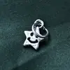 Plata de Ley S925 Incrustada con Zirconia de Colores Colgante de Corazón Accesorios de Color Dopamina Pulsera DIY Accesorios con Forma de Corazón