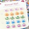 Nuevos mini accesorios de uñas de dibujos animados, lindos y lindos cerdos, vacas, animales pequeños tridimensionales, accesorios de uñas hechos a mano