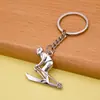 Llavero creativo de metal con variedad de logos deportivos para bicicleta, correr, levantamiento de pesas, fútbol, baloncesto, llavero, pequeño regalo