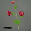 Flor artificial de cordyceps de un solo tallo con tres cabezas de color ámbar, adecuada para ramos de boda, decoración del hogar interior y exterior, y como accesorio de fotografía