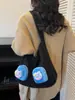 Bolso de Lana de Monstruo de Boca Grande Tejido para Mujer 2025 Nuevo El Más Fácil de Combinar Bolso de Hombro de Gran Capacidad Estilo Perezoso Bolso Relleno