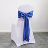 Fabricante Nórdico de Hotéis Capas para Cadeiras de Banquete de Casamento com Flor na Costas Laço de Fita de Seda Costas da Cadeira Fita Floral de Cetim