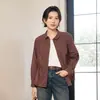 Chaqueta de solapa de color liso versátil Yun Yun 2026 Primavera Nueva Camisa casual Top Moda femenina Chaqueta holgada