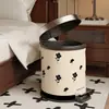 Papelero Retro Francés M^ para Sala de Estar, Dormitorio, Dormitorio Estudiantil, Cocina, Baño del Hogar, Gran Capacidad, Papel de Alto Valor