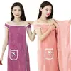 Saia de Banho Feminina Vestível Saia de Banho Roupão Saia de Toalha de Banho Colete Vestível Toalha de Banho Grande Absorvente Macia Saia de Banho para Adultos