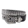 [Liquidación de Fábrica] Cinturón de Cuero Personalizado Nuevo para Mujer con Incrustaciones de Diamantes, Decoración con Incrustaciones de Pedrería, Moda para Combinar con Todo, Jeans