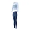 Conjunto de yoga feminino, sem costura e de alta elasticidade, modelador, para treinamento profissional de fitness, corrida e como peça externa, conjunto de duas peças