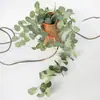 Venta al por mayor del fabricante Hiedra Artificial Ratán Planta Trepadora Hiedra Falsa Hojas de Árbol Falsas Planta de Hoja Verde Enredadera Falsa Decoración de Planta Verde Falsa