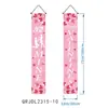Amazon Transfronterizo Día de San Valentín Pareja Feliz Corazón Decoración Arreglo Porche Puerta Decoración Pancarta Tela de Fondo