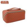 Bolsa de cosméticos de PU con diseño de nido de pájaro, bolsa de viaje de gran capacidad con compartimentos para guardar cosméticos, ideal para celebridades de Internet.