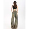 Jeans rotos desgastados estilo páramo para mujer, nuevo estilo de verano 2026, diseño de alta costura, pantalones anchos holgados y adelgazantes