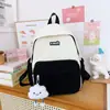 Nova Bolsa de Viagem Casual Fresca e Versátil para Estudantes do Ensino Médio e Universitários, Mochila Transfronteiriça para Alunos do Ensino Fundamental, Mochila Simples com Color-Blocking