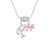 Collar con Letras Dopamina Popular Transfronterizo Set de Tres Piezas con Accesorios de Lazo, Elegante y Versátil Set de Collares con Letras