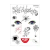 Pegatinas de Tatuaje Impermeables de Halloween, Pegatinas de Rostro de Muerte para Mascarada, Pegatinas de Tatuaje al por Mayor para Suministro Transfronterizo