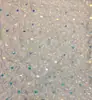 Nuevo tejido de gasa bordado con adornos de lentejuelas, con un diseño de patrón aleatorio, adecuado para vestidos y vestidos de noche, disponible en stock