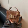 Bolso Pequeño de Moda y Tendencia 2025 Nuevo Bolso de Mujer Primavera Casual Simple Bandolera Portátil Texturizado Bolso Cuadrado Pequeño