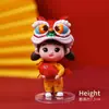 Decoración para Pastel Danza del León Topper Estilo Chino Moderno Primer Cumpleaños de Bebé Fiesta de Cumpleaños de Mes Completo Inserto para Mesa de Postres