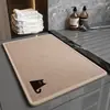 Alfombra de Piso de Lino de Color Sólido Cortable para Baño, Felpudo Absorbente de Agua y Antideslizante para Cocina, Alfombra de Piso Resistente a Manchas y al Desgaste